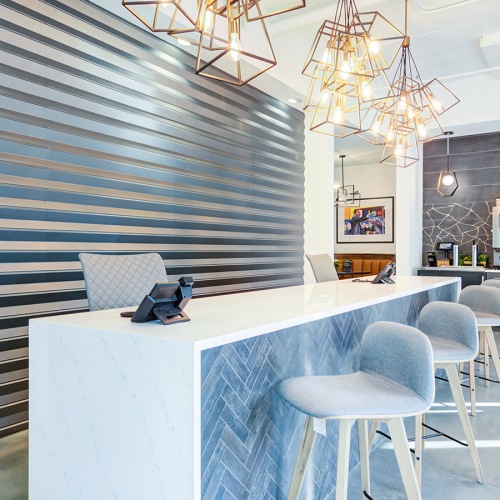 Access to resident-only features lobby with lounge area