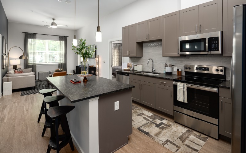 Modern kitchen at Marchon apartments in Atlanta, GA