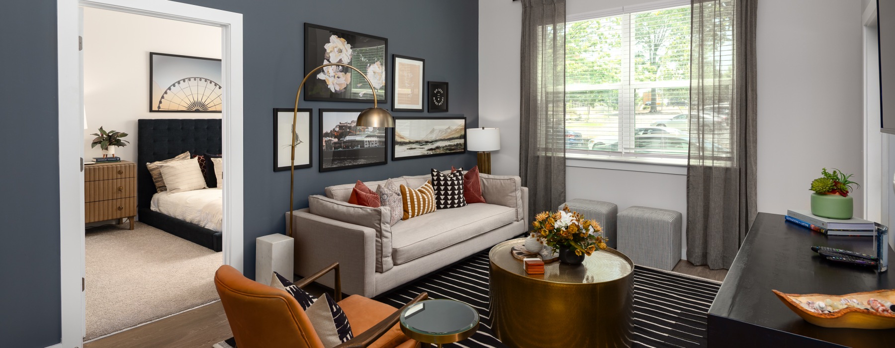 Living room at Marchon apartments in Atlanta, GA