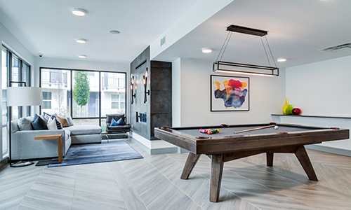 lounge with pool table